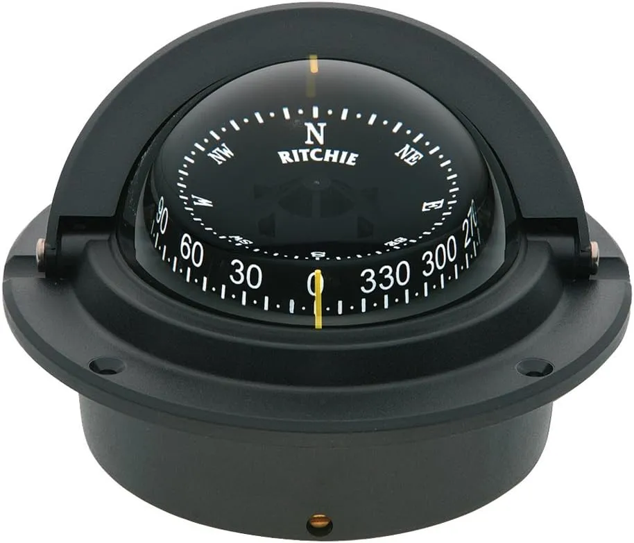1 - Ritchie F-83 Voyager Compass - Flush Mount - Black