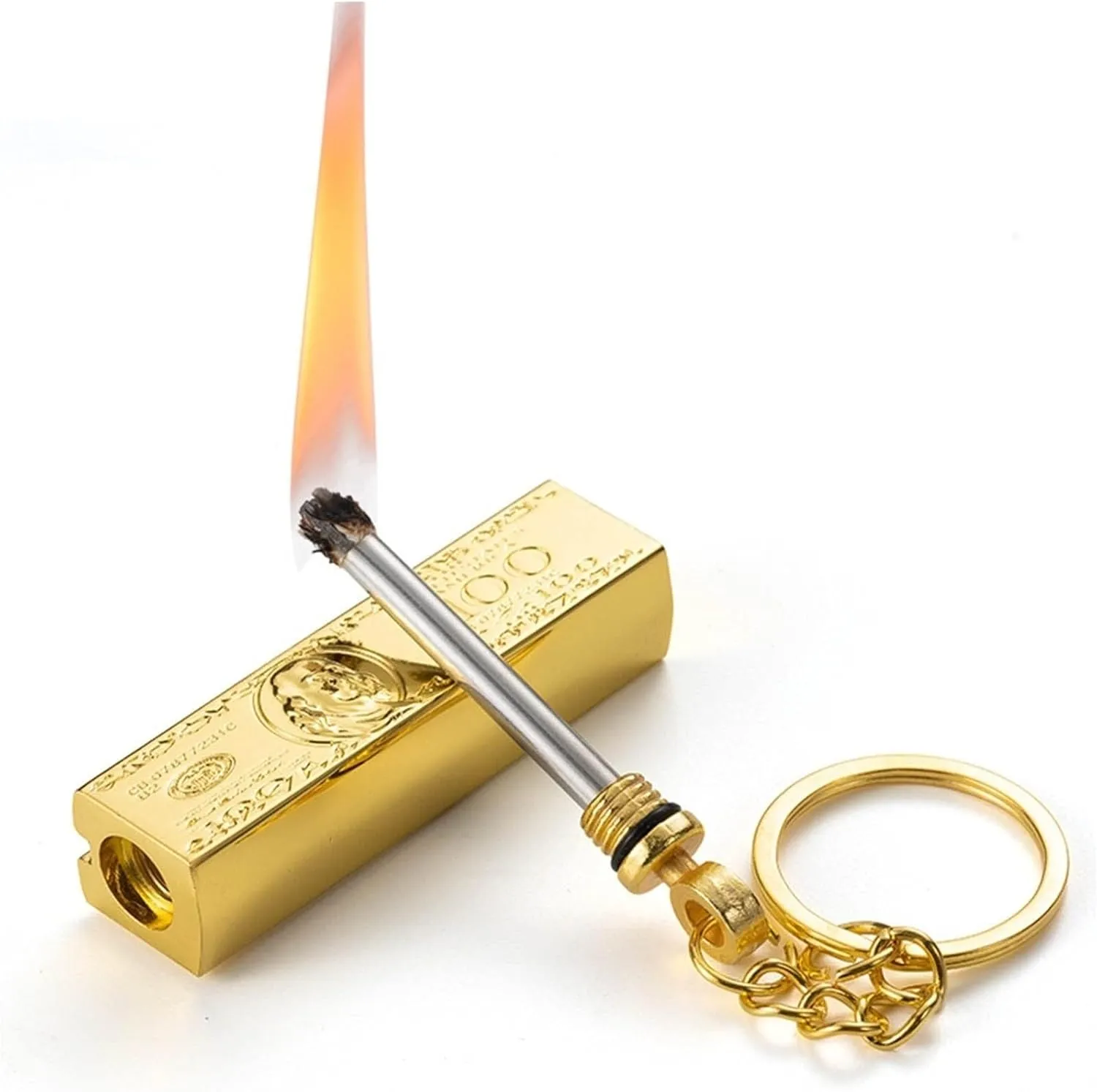 2024 Lighter with Keychain, Metal Lighter, Waterproof Lighter, Retro Kerosene Lighter, Travel, Outdoor, Gift for Relatives and Friends (excluding Kerosene)