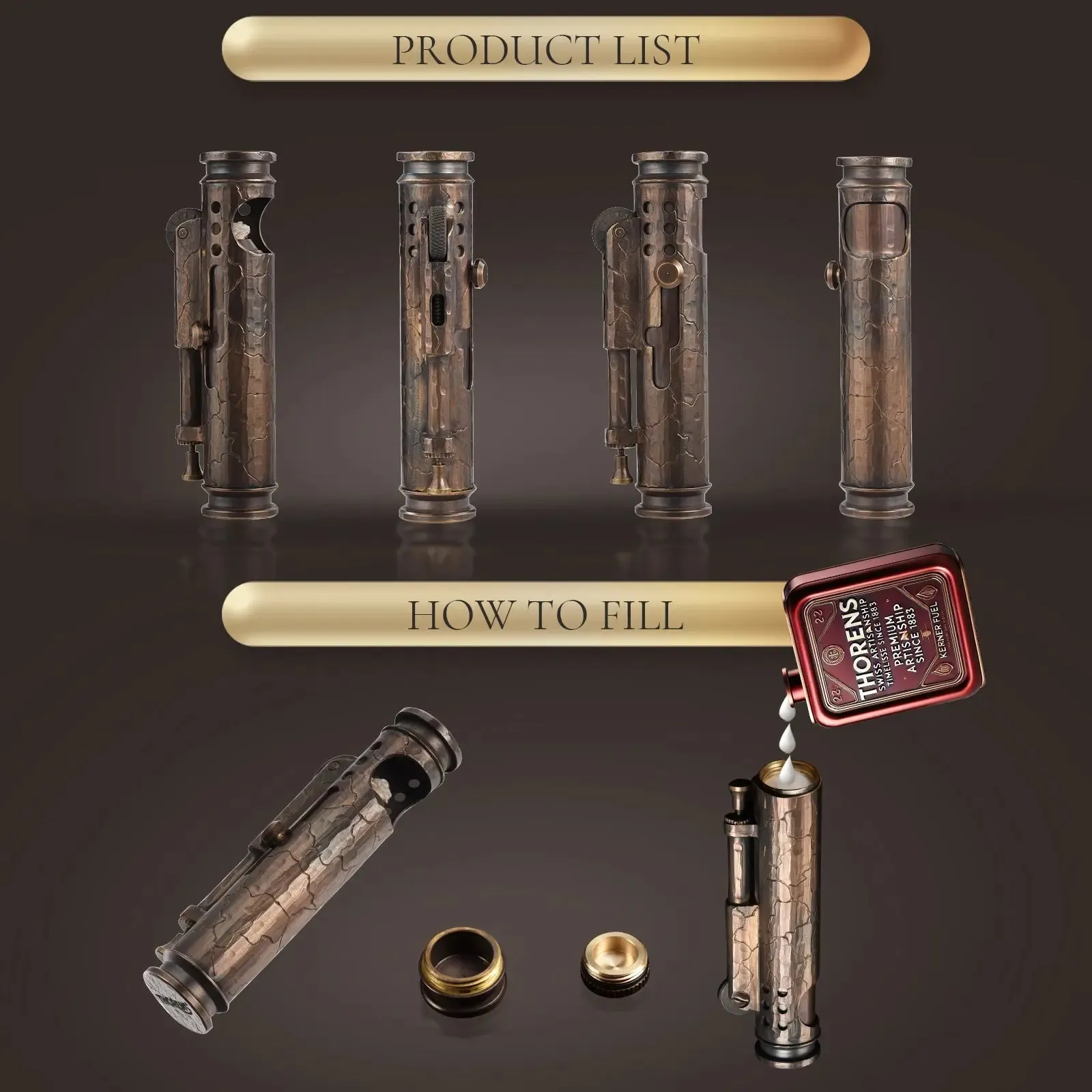 2025 New Products｜ Trench Lighter - Battle Soul - Hand Carved Cracks