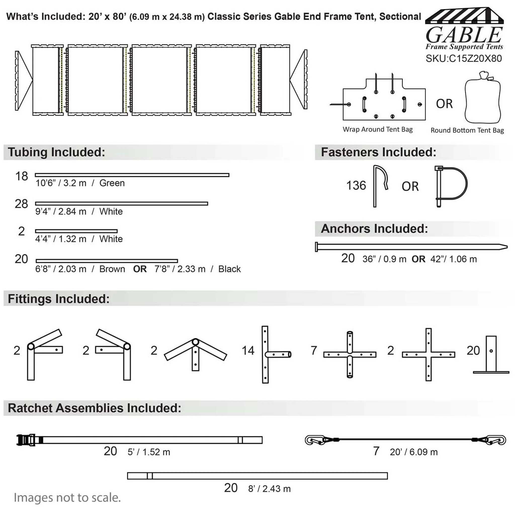 20x80 Classic Gable Frame Tent