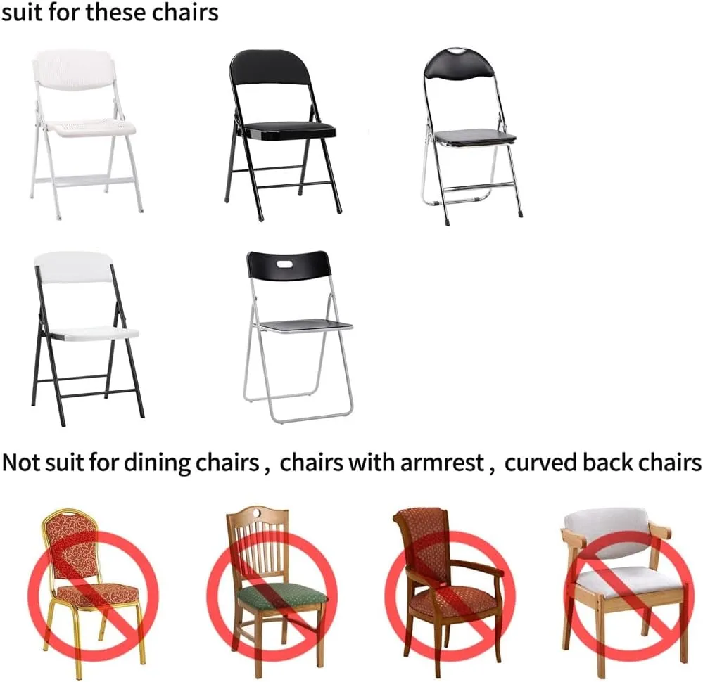 36 PCS Waterproof Stretch Spandex Folding Chair Covers, Dining Room Chair Slipcovers Protector for Wedding, Banquet, Party, Holidays, Celebration and Decoration（White）