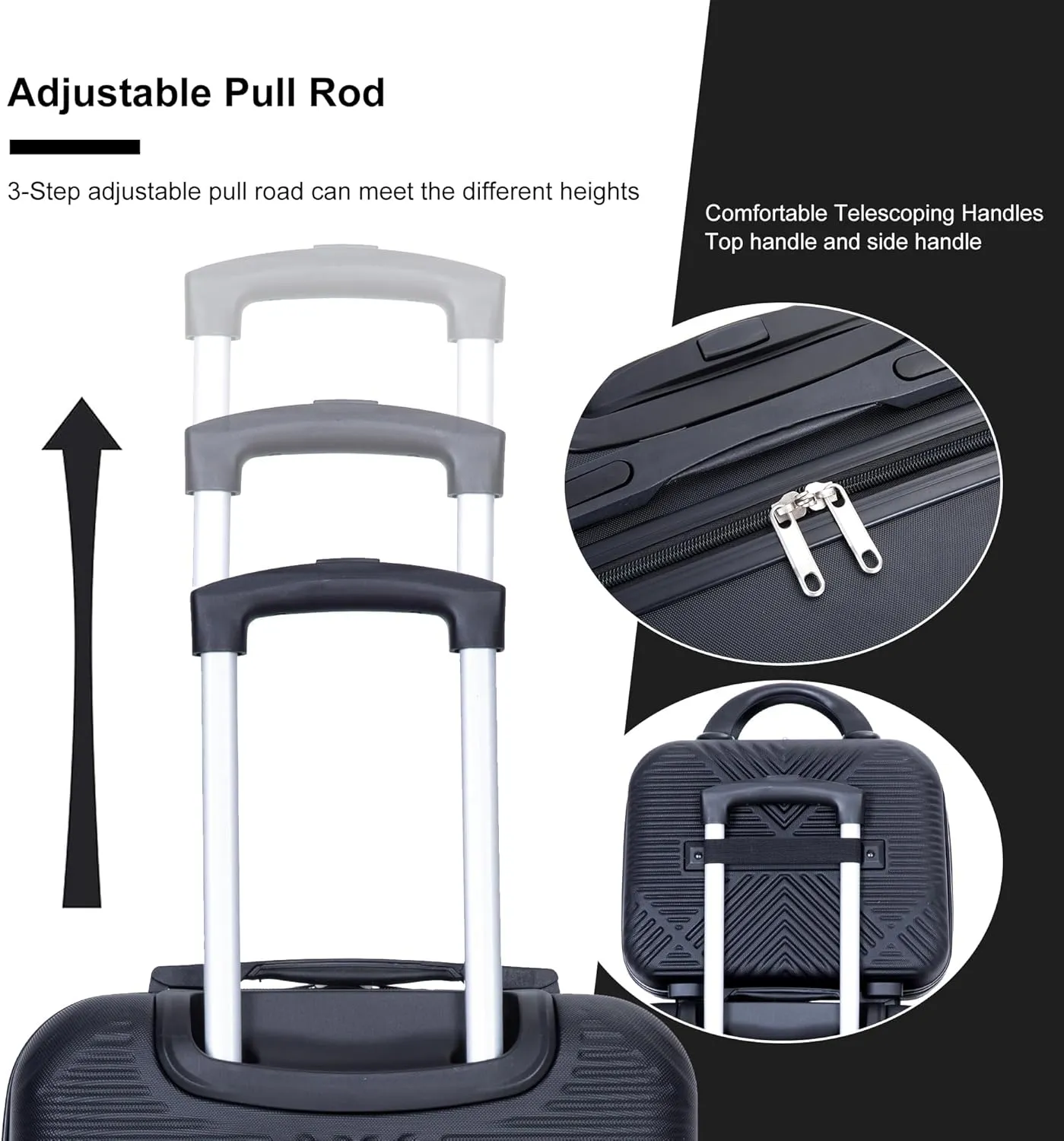 4 Piece Luggage Sets Travel Suitcase, Large Capacity Lightweight Luggage Sets with TSA Lock & Spinner Wheels, Clearance Carry On Luggage Suitcase Set