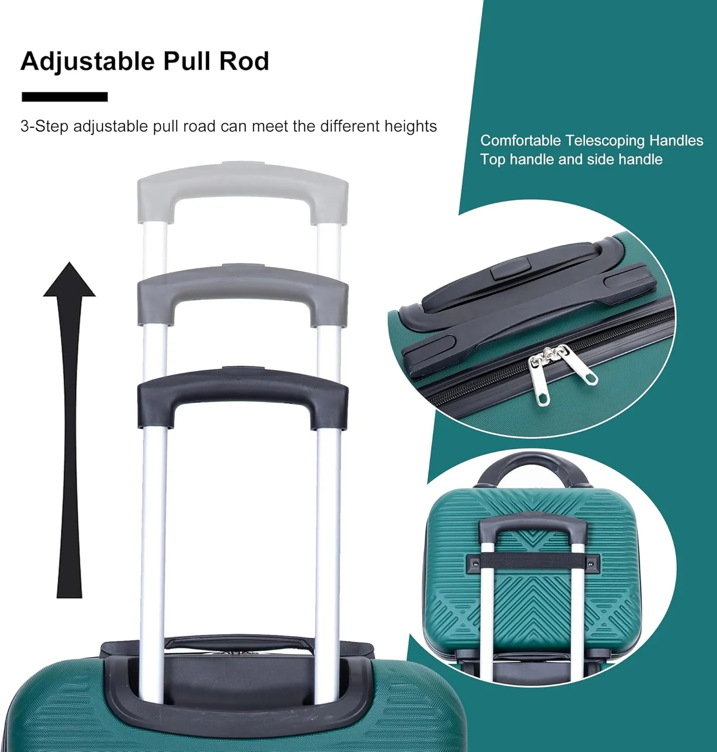 4 Piece Luggage Sets Travel Suitcase, Large Capacity Lightweight Luggage Sets with TSA Lock & Spinner Wheels, Clearance Carry On Luggage Suitcase Set