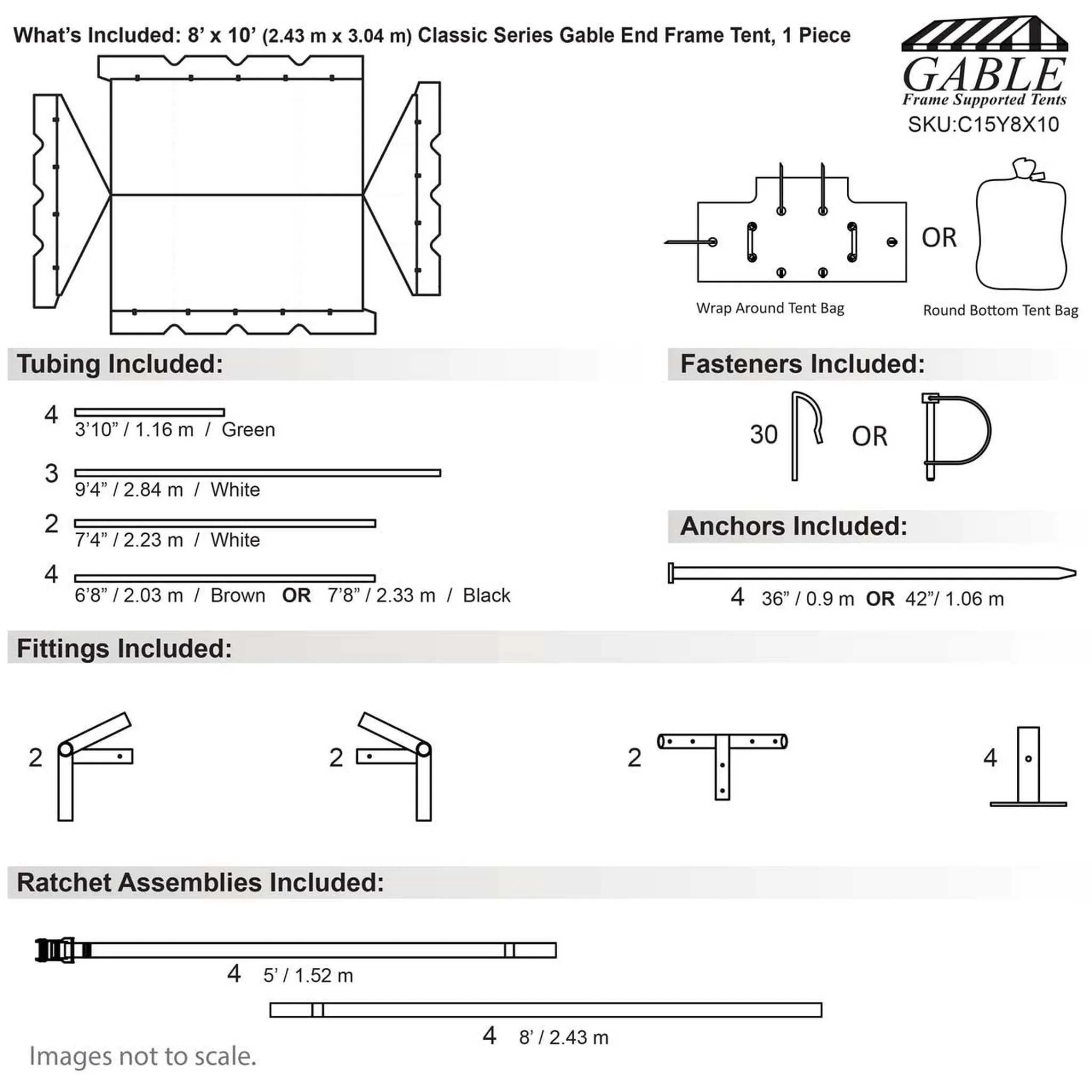 8x10 Classic Gable Frame Tent