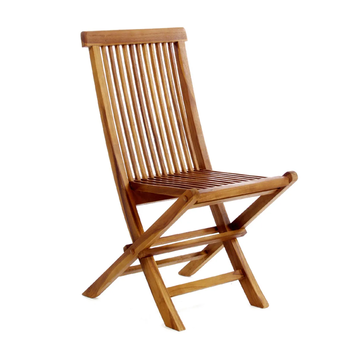 9-Piece Teak Extension Patio Table and Folding Dining Chairs Set