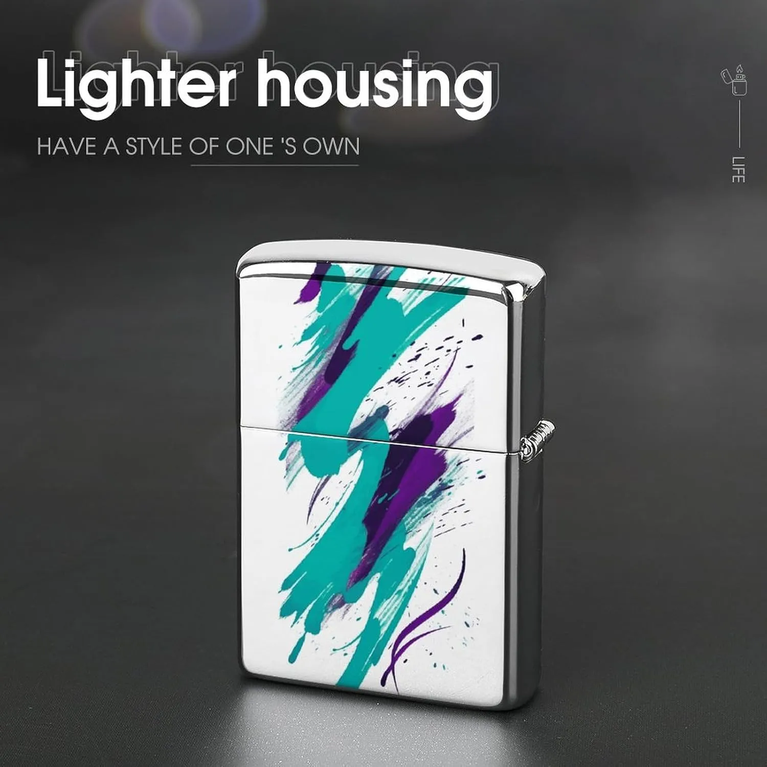 90's Cup DesignLighter Case Waterproof Lighter Sleeve Lighters Protective Cover with Graffiti Design