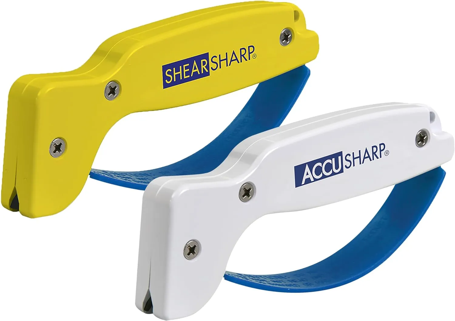 AccuSharp Hand-Held Carbide Blade Sharpener & ShearSharp Scissor Sharpener, Restores and Hones Straight & Serrated Knives, Revives the Edge of General Purpose Scissors