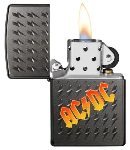 AC/DC gray Zippo lighter (fuel NOT included)