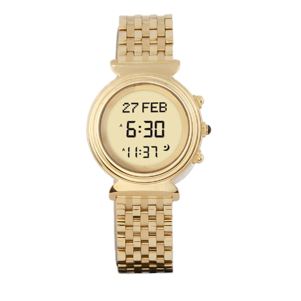 Alfajr WF-14S Round Dial Stainless Steel Strap Lady Watch