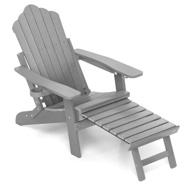 All-Weather HIPS Patio Adirondack Chair 180kg Loaded