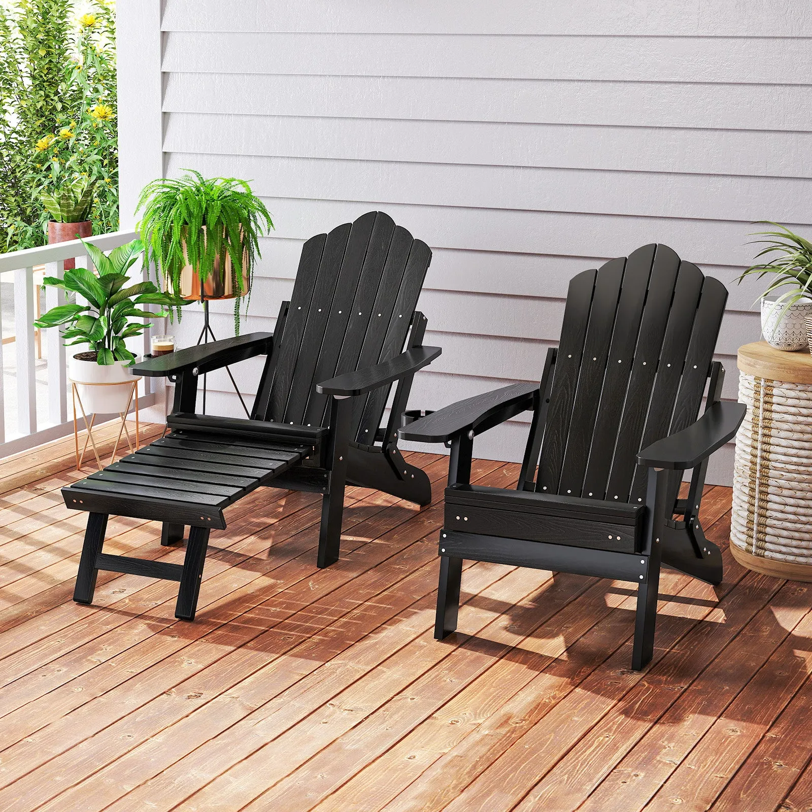 All-Weather HIPS Patio Adirondack Chair 180kg Loaded