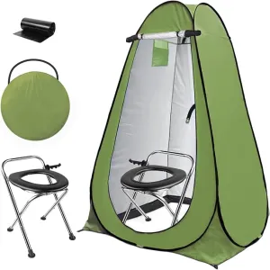 anngrowy Pop Up Privacy Tent Shower Tent Portable Outdoor Camping Bathroom Toilet Tent Changing Dressing Room Privacy Shelters Room for Hiking and Beach Sun Shelter Picnic Fishing– UPF40  Waterproof