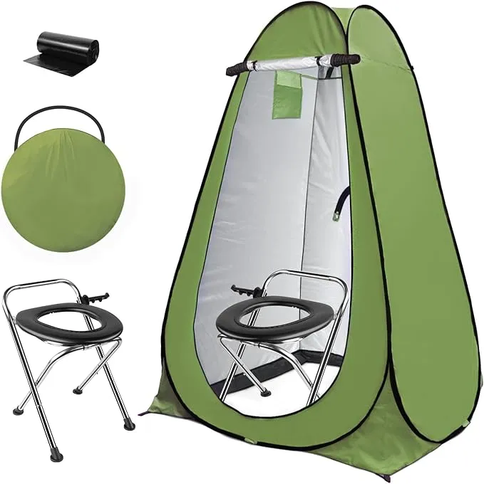 anngrowy Pop Up Privacy Tent Shower Tent Portable Outdoor Camping Bathroom Toilet Tent Changing Dressing Room Privacy Shelters Room for Hiking and Beach Sun Shelter Picnic Fishing– UPF40  Waterproof