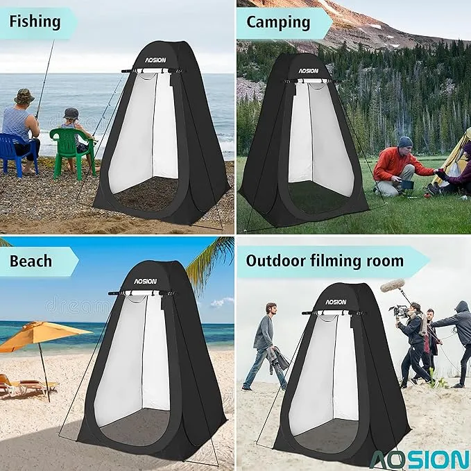 AOSION Privacy Shower Tent,Pop Up Changing Tent,Camp Bathroom Changing Dressing Room,Portable Toilet Tent with Carry Bag for Camping, Beach