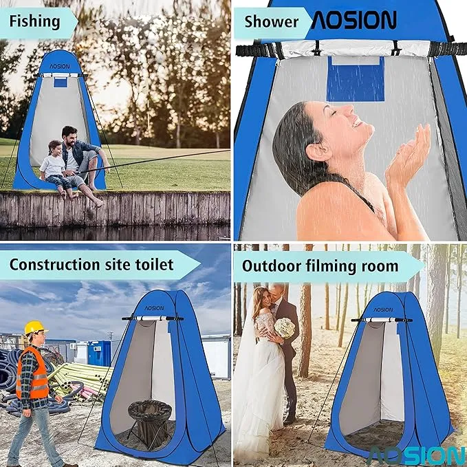 AOSION Privacy Shower Tent,Pop Up Changing Tent,Camp Bathroom Changing Dressing Room,Portable Toilet Tent with Carry Bag for Camping, Beach