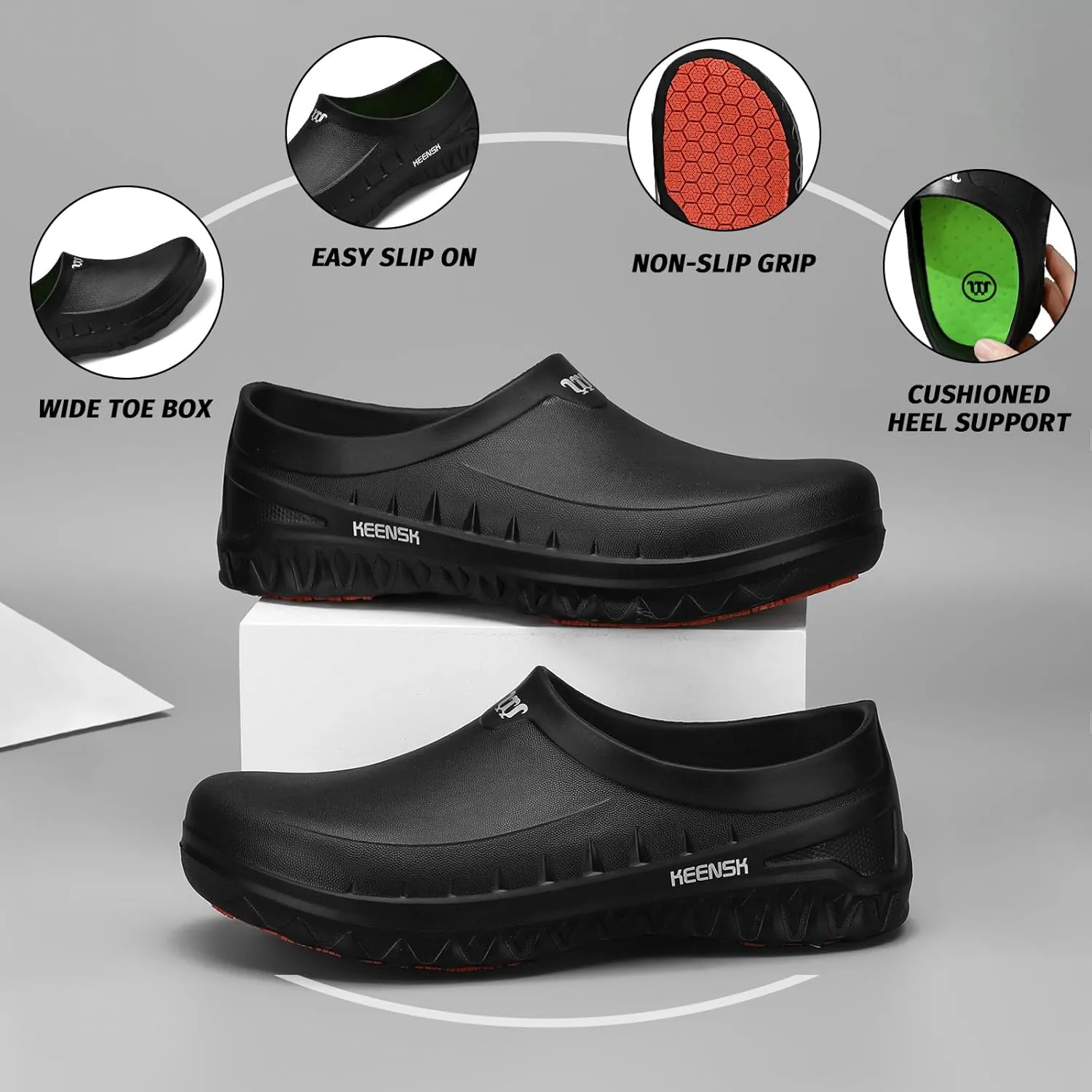Armadillo Chef Shoes for Men - Slip Resistant, Lightweight & Waterproof Zapatos de Chef for Women, Ideal Work Shoes for Kitchens