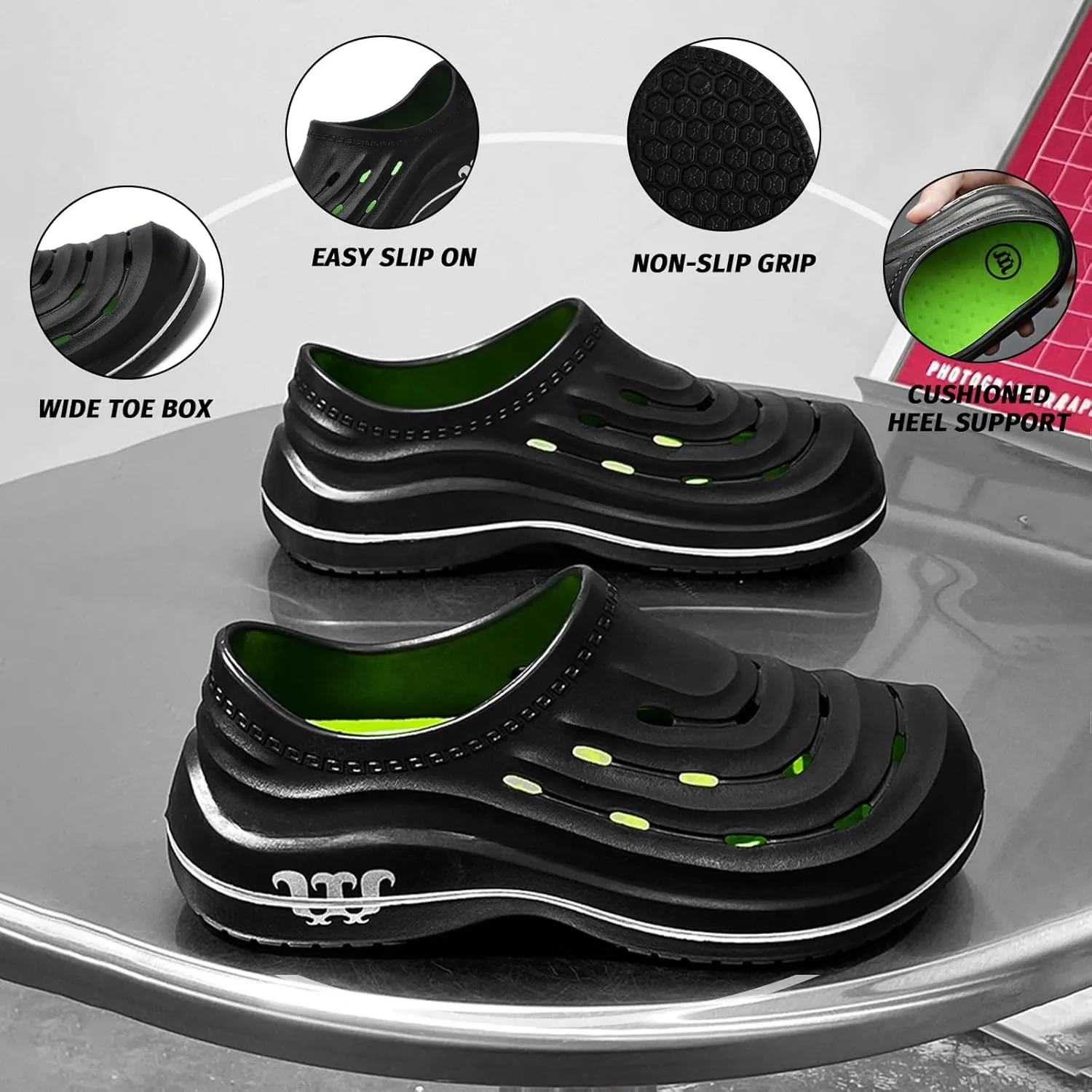 Armadillo Chef Shoes for Men - Slip Resistant, Lightweight & Waterproof Zapatos de Chef for Women, Ideal Work Shoes for Kitchens