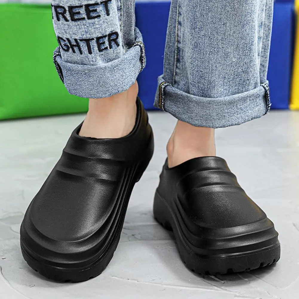 Armadillo Chef Shoes - Women's Kitchen Garden Nurse Shoes, Non-Slip, Comfortable, Waterproof, Oil Resistant, Black, Size 5.5