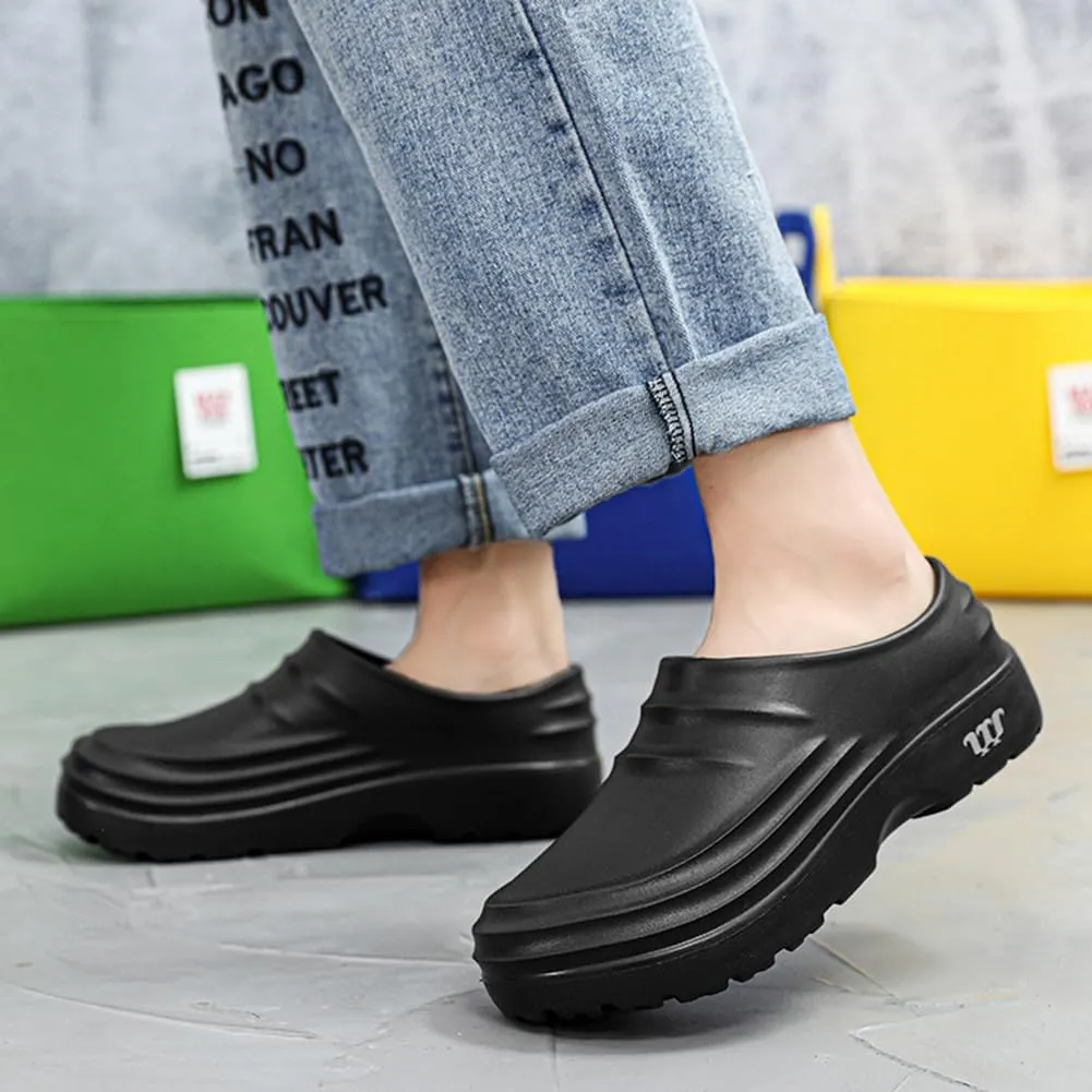 Armadillo Chef Shoes - Women's Kitchen Garden Nurse Shoes, Non-Slip, Comfortable, Waterproof, Oil Resistant, Black, Size 5.5