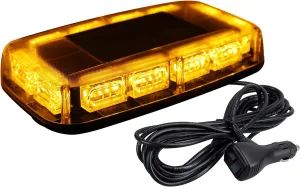 ASPL [Upgraded 5 48LED Roof Top Strobe Lights, High Visibility Emergency Safety Warning LED Mini Strobe Light bar with Magnetic Base for 12-24V Snow Plow, Trucks, Construction Vehicles (Amber)