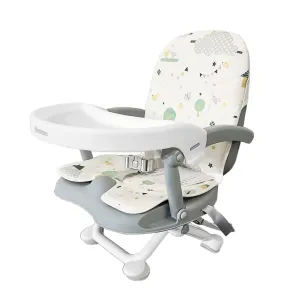 Baby Booster Seat for Dining Table with Removable Tray & Cushion, 3in1 Portable Toddler Booster Seat, 4 Height Adjustable Travel High Chair for Babies and Toddlers