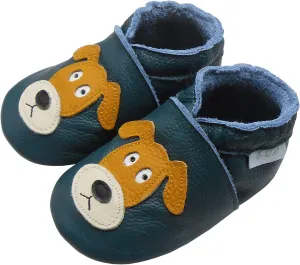 Baby Shoes Leather Moccasins Baby Girls Boys Slippers-Soft Sole Non-Skid Lightweight Infant Toddler First Walking Shoes