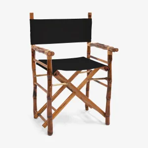 Bamboo Folding Director's Chair (Natural & Black)