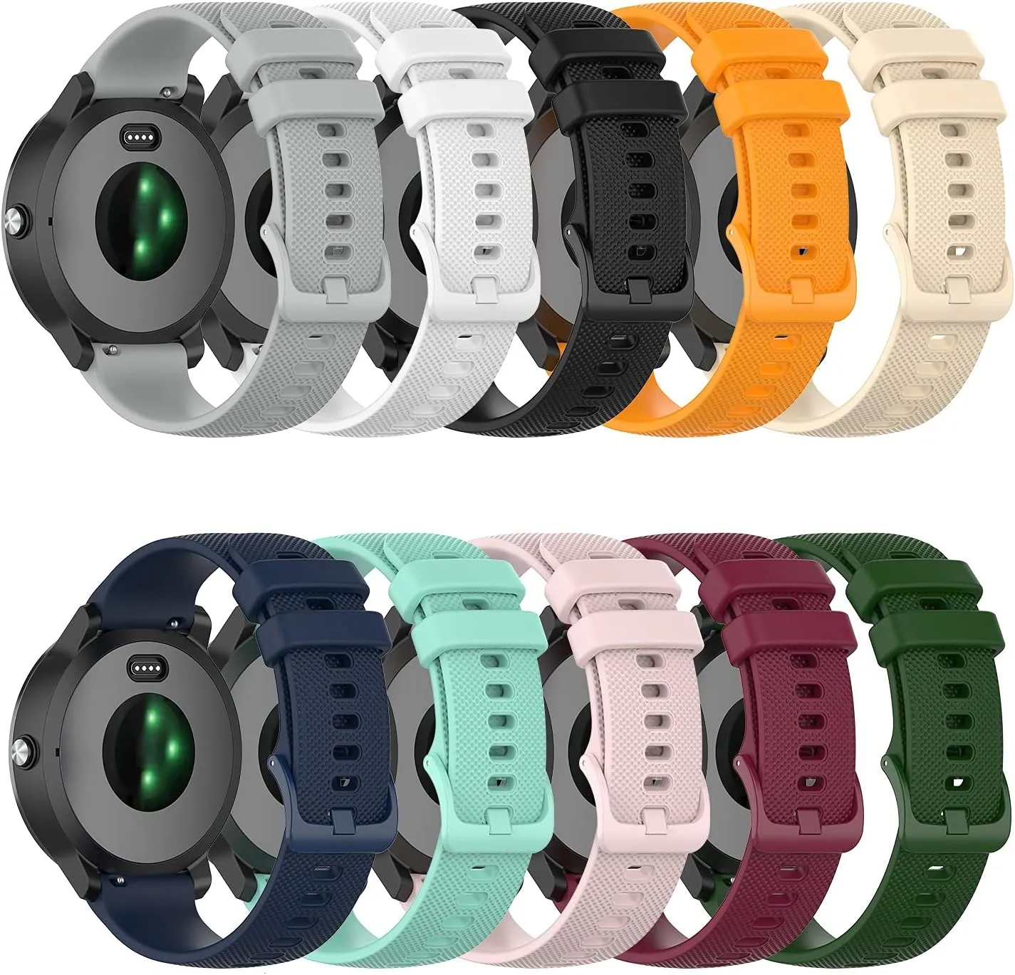 Bands Compatible for Garmin Venu Sq 2 Watch Strap Silicone Waterproof Breathable Replacement Wristband Women Man for Venu Sq 2/Venu Sq 2 Music Smart Watch