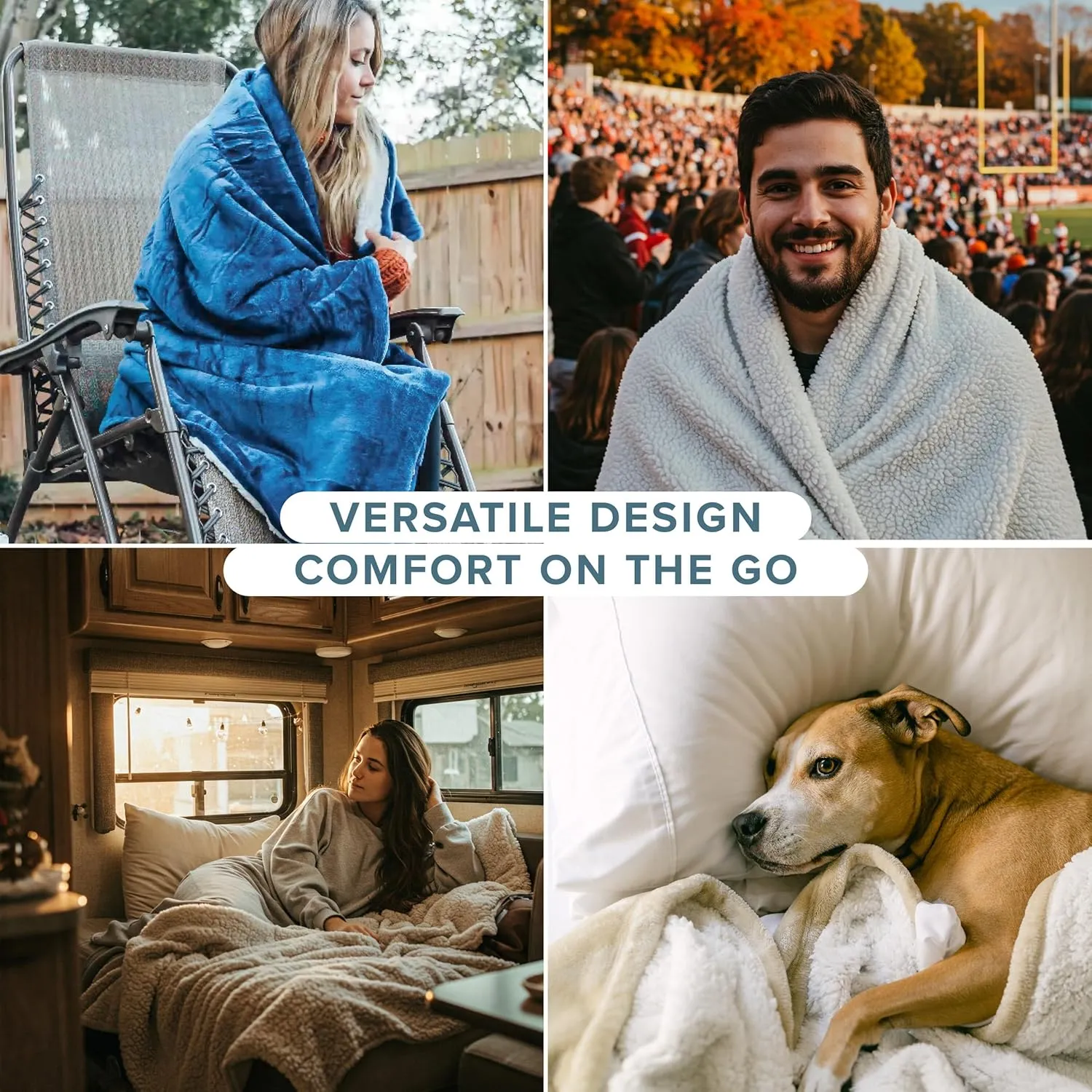 Bare Home Sherpa Fleece Blanket - Extra Long - Throw for Bed, Sofa, Couch, Camping, Travel, and Gifts - Warm & Lightweight - Fluffy & Soft Plush Blanket - Reversible (Twin/Twin XL, Grey)
