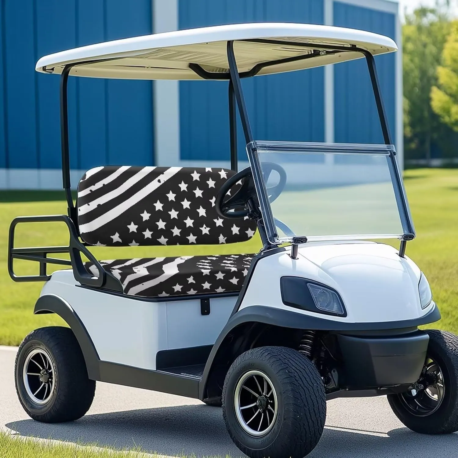 Biyejit Golf Cart Seat Covers Golf Cart Backrest Cover Bench Seat Covers Fits Most 2-Seat Golf Carts, Golf Cart Accessories
