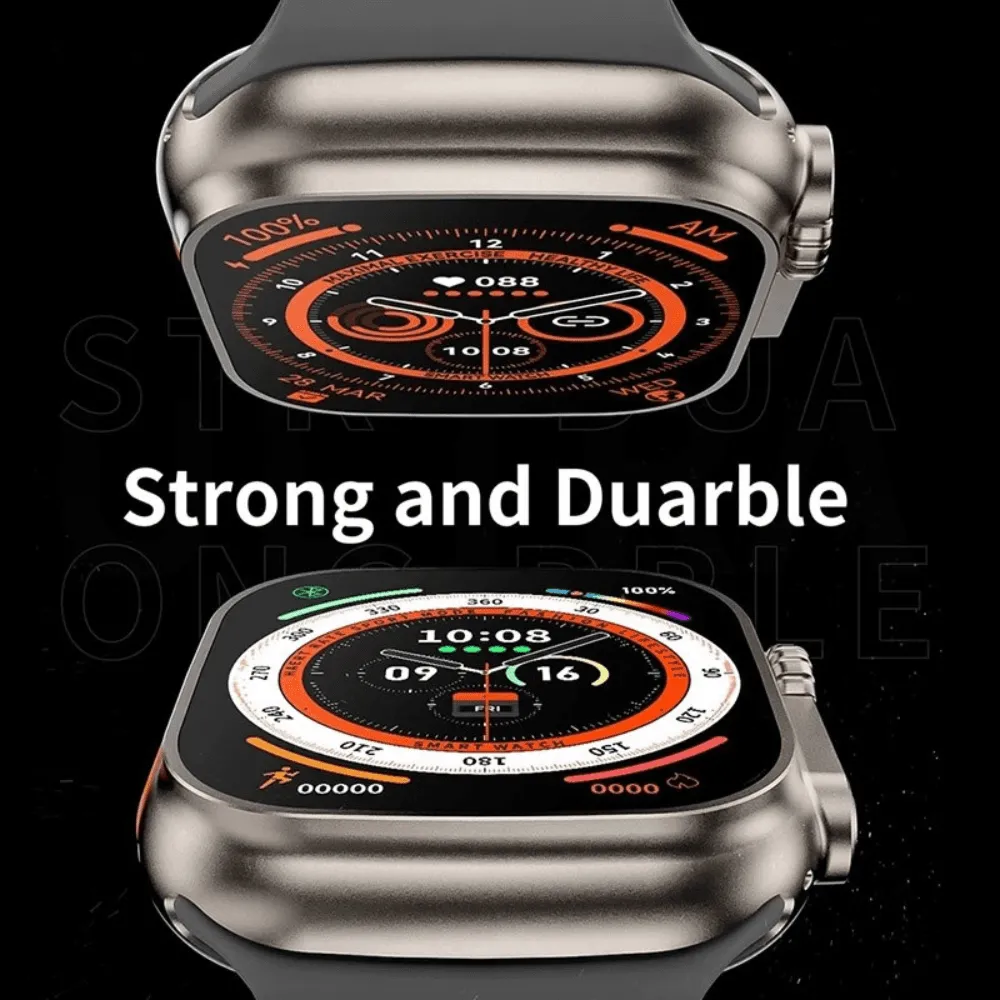 Black Ultra Smart Watch (Rugged Titanium Case & Trail Loop  ) - Imported