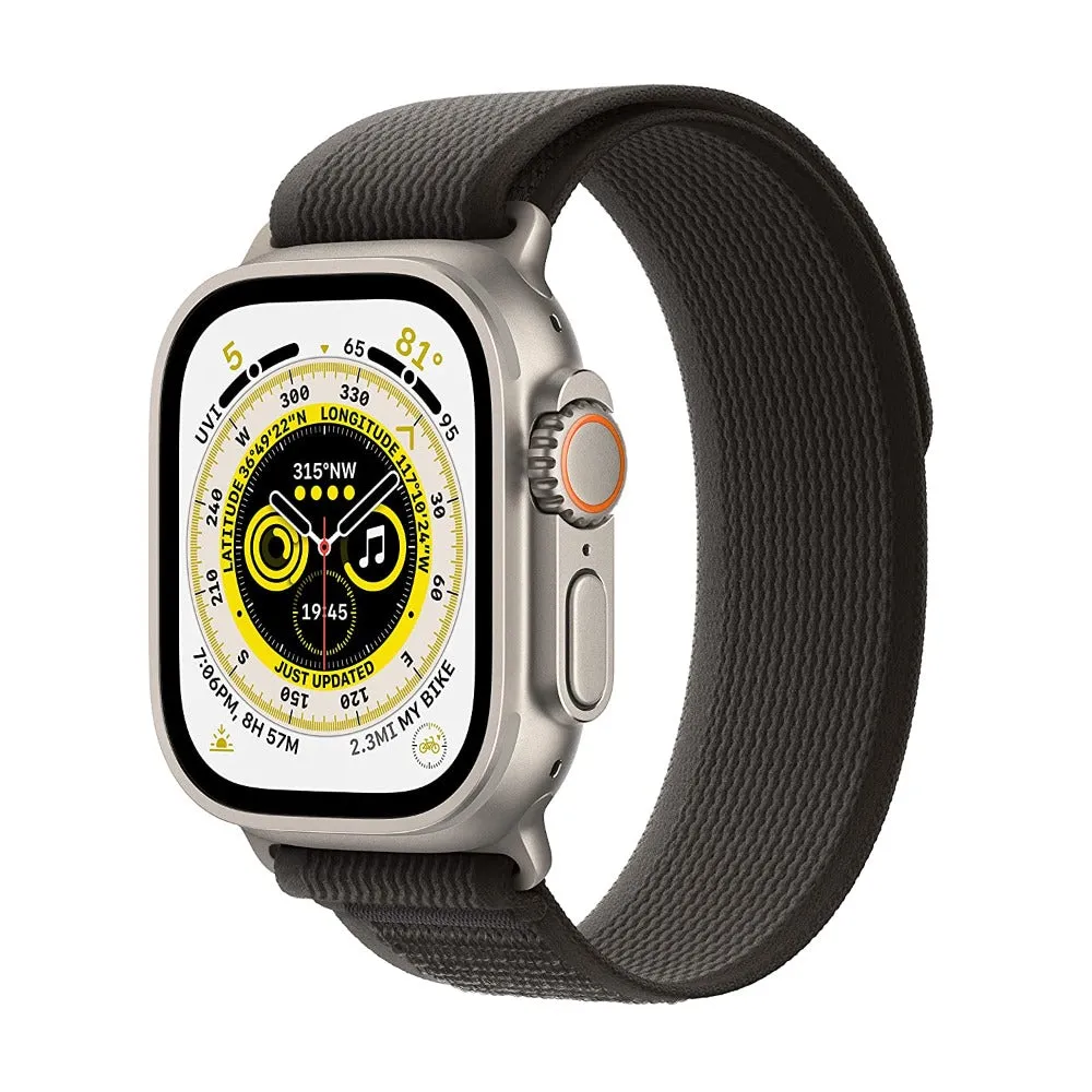 Black Ultra Smart Watch (Rugged Titanium Case & Trail Loop  ) - Imported