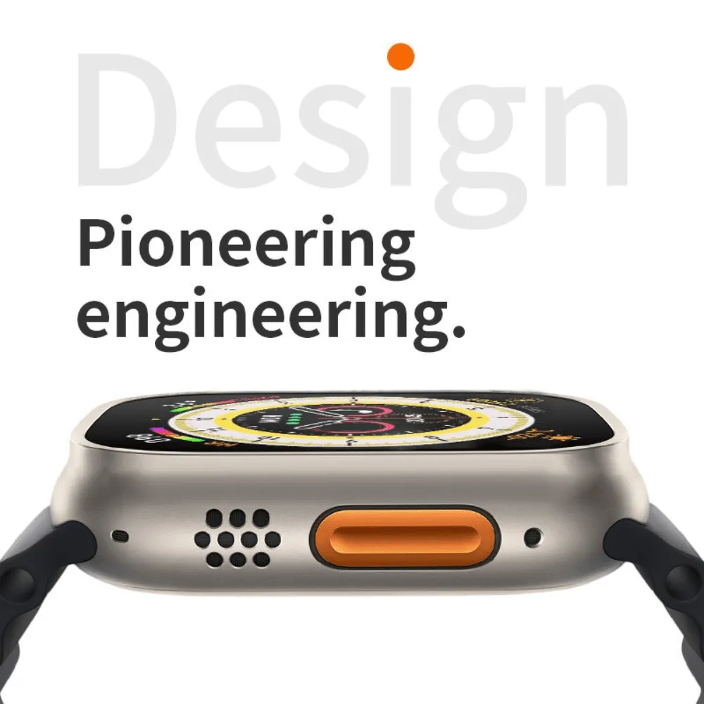 Black Ultra Smart Watch (Rugged Titanium Case & Trail Loop  ) - Imported