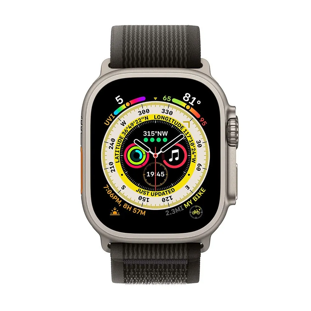 Black Ultra Smart Watch (Rugged Titanium Case & Trail Loop  ) - Imported