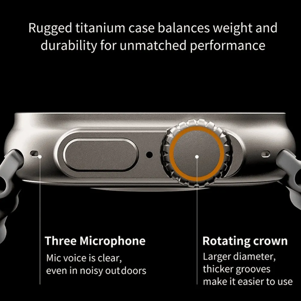 Black Ultra Smart Watch (Rugged Titanium Case & Trail Loop  ) - Imported