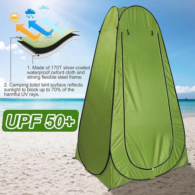 BLIKA Portable Toilet Kit for Adults, Instant Pop Up Privacy Tent