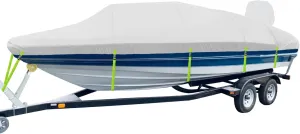 Boat Cover Fit Bayliner VR5/VR5OB, 1200D Heavy Duty Polyester with PU Coating, 20-22ft Trailerable Waterproof Boat Cover & UV Resistant, All-Weather Protection [Motor Cover Included]