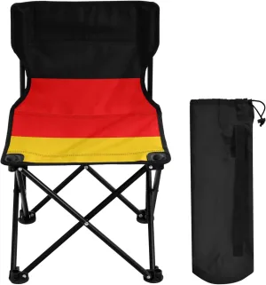Boccsty German Flag Camping Chair Beach Chairs Collapsible Chair Lawn Chairs Outdoor Chair for Camping Picnic Sports BBQ