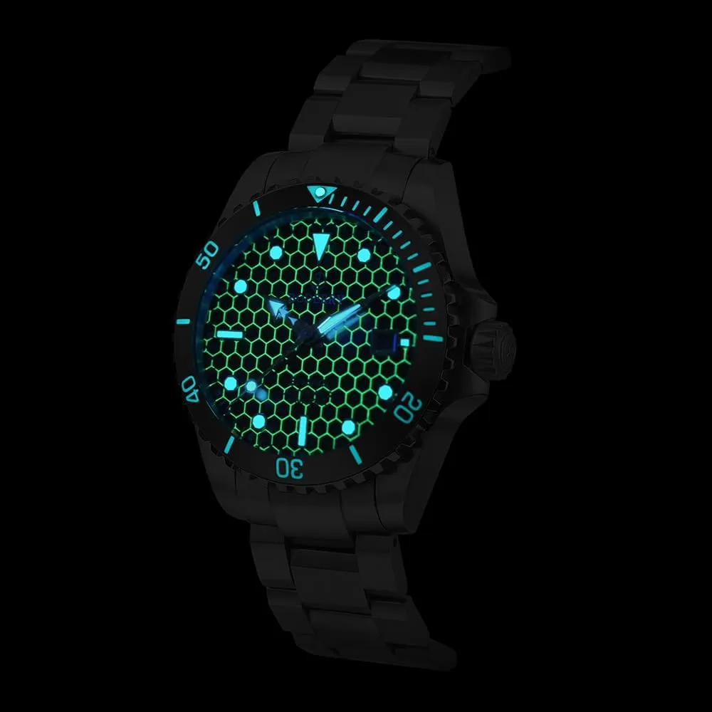 BODERRY Men's Automatic Dive Watch - Japanese Movement, Titanium Case/Bracelet, Sapphire Crystal, 200M Waterproof, Swiss Super-LumiNova, Screw-Down Crown