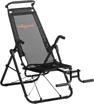 BODYRHYTHM Core & Ab Lounge Workout Chair, an Fitness System for Muscle Activating Workout and Inversion Therapy for Back Relief to Burn Calories and Work Muscles Simultaneously (Black)