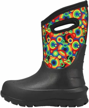 BOGS Neo - Classic Circle Geo (Toddler/Little Kid/Big Kid) Black Multi 4 Big Kid M