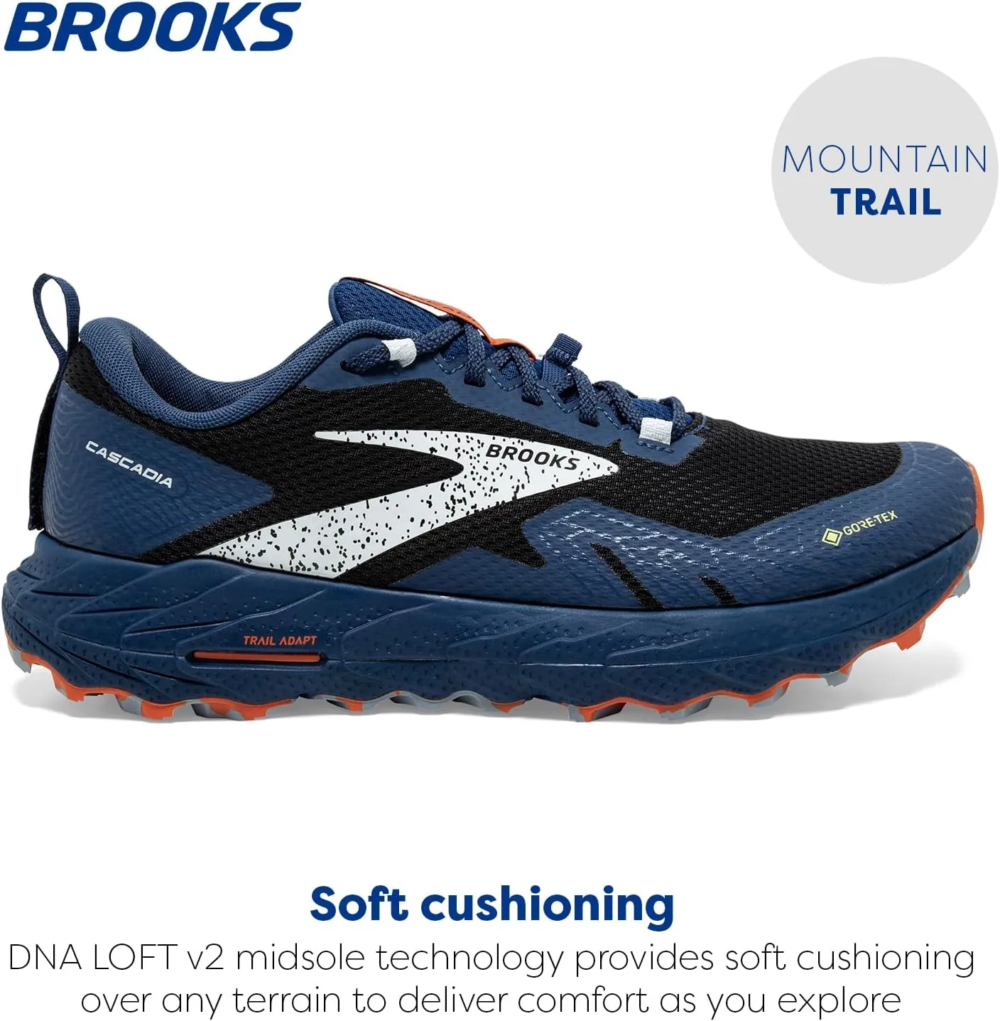Brooks Men’s Cascadia 17 GTX Waterproof Trail Running Shoe