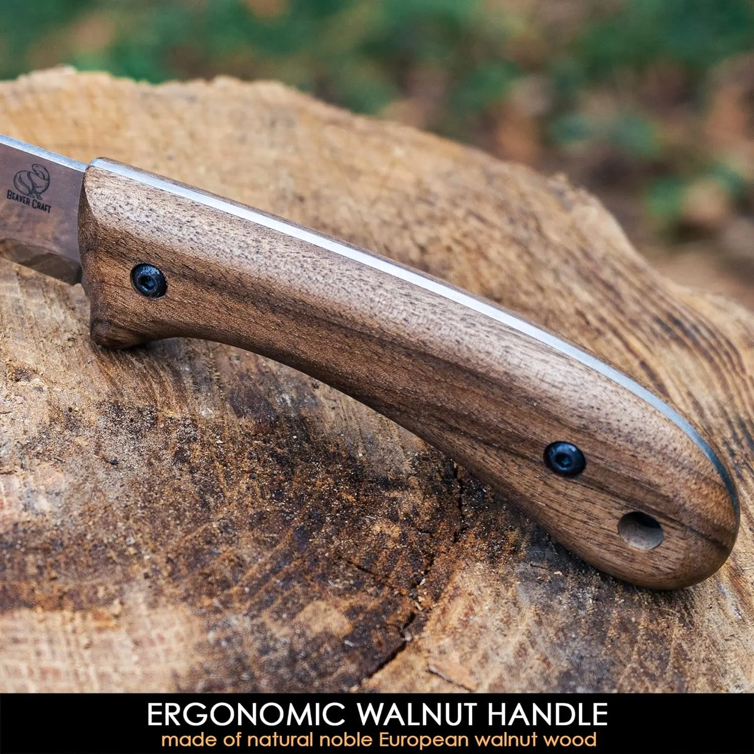 BSH2 Bushcraft Knife Steel Blade – Fixed Blade Knife – Camping Knife Survival Knife Full Tang – Hiking Knife for Every Task – Camp Knife with Sheath