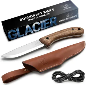 BSH2 Bushcraft Knife Steel Blade – Fixed Blade Knife – Camping Knife Survival Knife Full Tang – Hiking Knife for Every Task – Camp Knife with Sheath