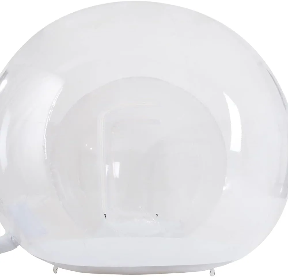 Bubble Tent,Inflatable Tent Grade PVC Clear Eco Dome Camping Bubble Tent W/Fan,Large Oversize Screen House for Patios,Weather Proof Pod,Cold Protection Camping Tent (9.8 x 7.5ft, Transparent)