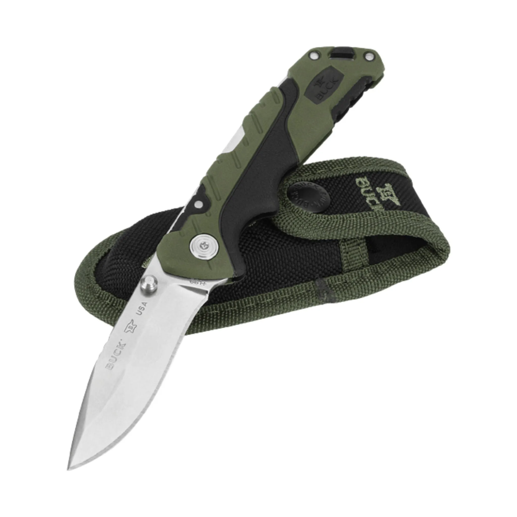 Buck Small Folding Pursuit Knife - Green/Black