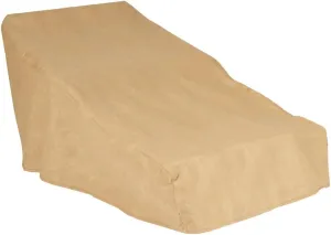 Budge P2A01SF1 All Seasons Double Patio Chaise Cover Lightweight, UV-Resistant, Tan