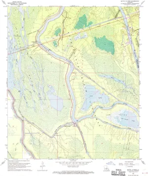 Butte La Rose LA topo map, 1:24000 Scale, 7.5 X 7.5 Minute, Historical, 1968, Updated 1968, 26.9 x 22.9 in