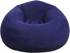 CALIDAKA Bean Bag Chair, Ultra Soft Inflatable Lazy Sofa Couch for Kids Adults, Washable Couch Bean Bag Chair Lounger Home Decor for Living Room Bedroom(Blue)