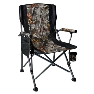 Camping Folding Chair,Heavy Duty Steel Frame Support 400LBS w/ Side Pocket & Cup Holder
